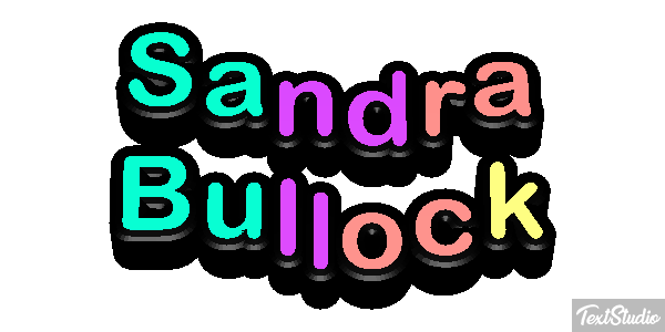 Sandra Bullock Text effect