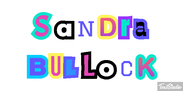 Sandra Bullock Text effect