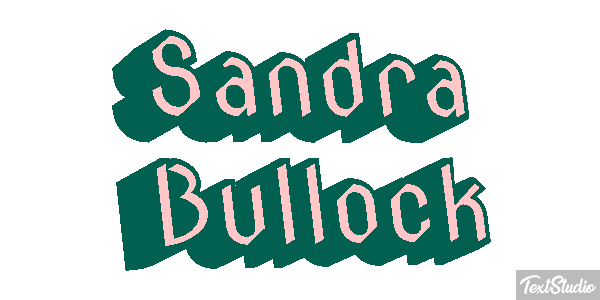 Sandra Bullock Text effect