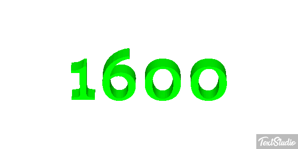 1600 Efekt tekstowy