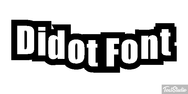 Didot Font Text effect