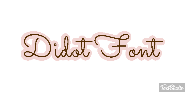 Didot Font Text effect