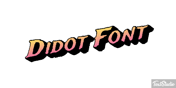 Didot Font Text effect