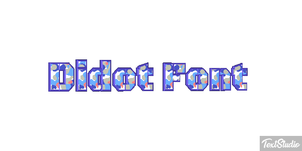 Didot Font Text effect