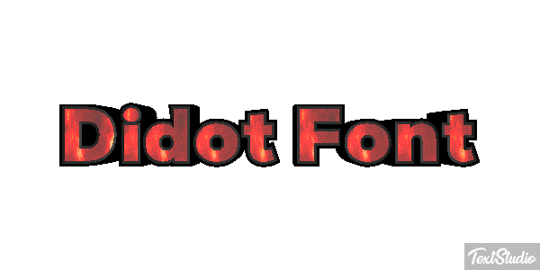 Didot Font Text effect