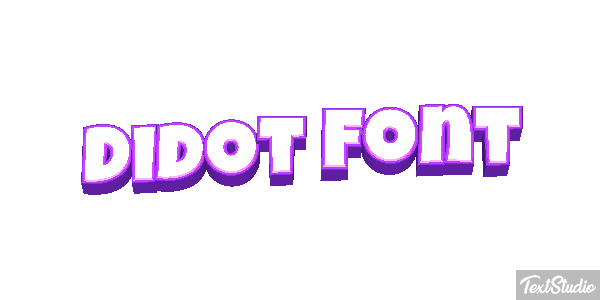 Didot Font Text effect