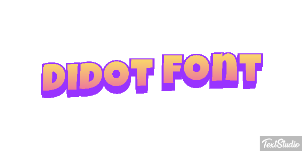 Didot Font Text effect