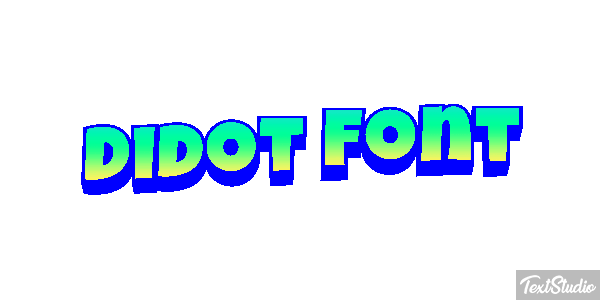 Didot Font Text effect