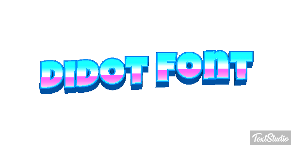 Didot Font Text effect