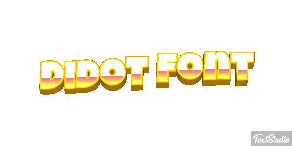 Didot Font Text effect