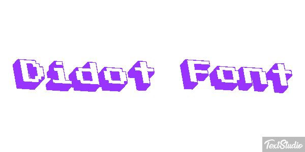 Didot Font Text effect