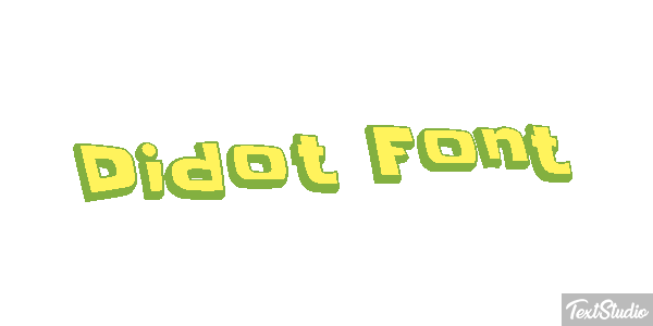 Didot Font Text effect