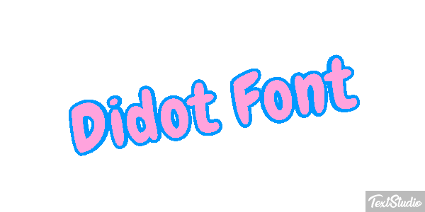 Didot Font Text effect