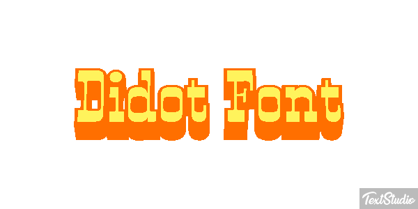 Didot Font Text effect