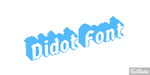 Didot Font Text effect
