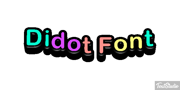 Didot Font Text effect