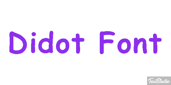 Didot Font Text effect