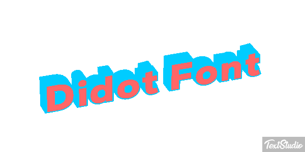 Didot Font Text effect