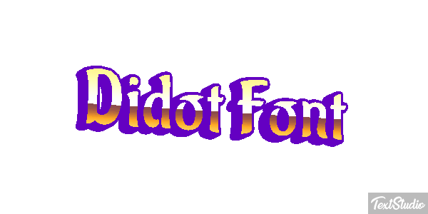 Didot Font Text effect