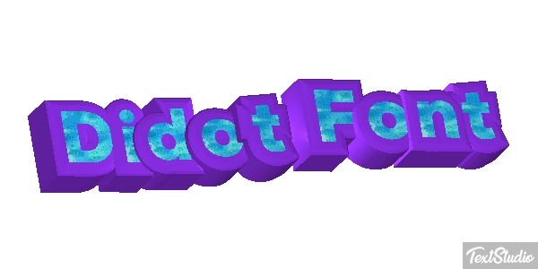 Didot Font Text effect