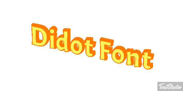 Didot Font Text effect