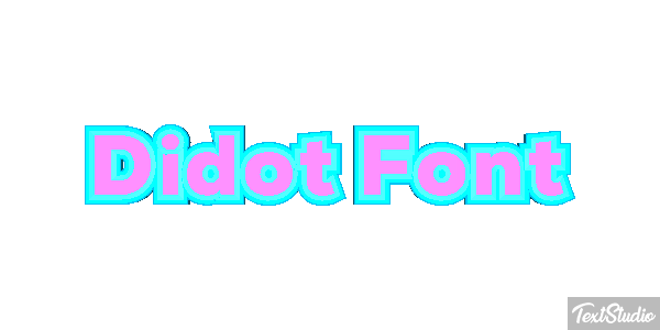 Didot Font Text effect
