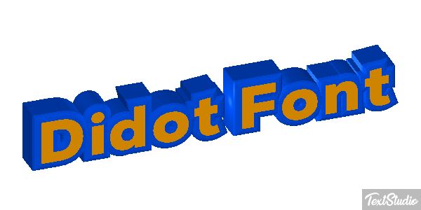 Didot Font Text effect