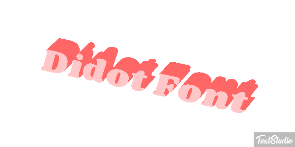 Didot Font Text effect