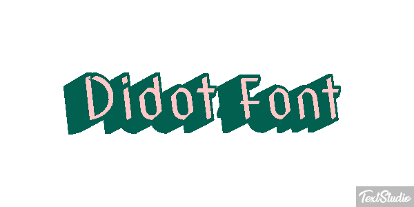 Didot Font Text effect