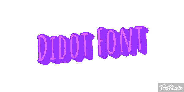 Didot Font Text effect