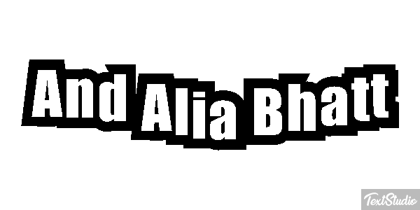 And Alia Bhatt Effetto testo