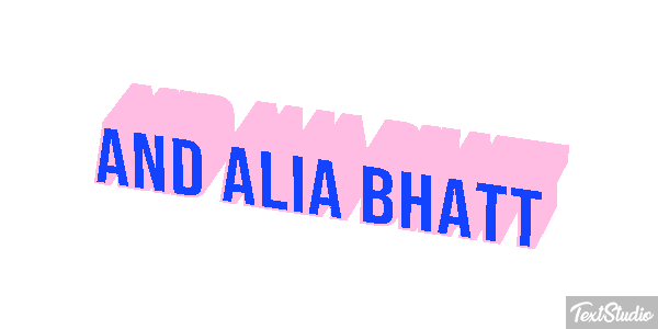 And Alia Bhatt Effetto testo