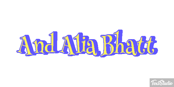 And Alia Bhatt Effetto testo
