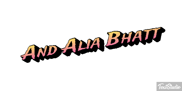 And Alia Bhatt Effetto testo