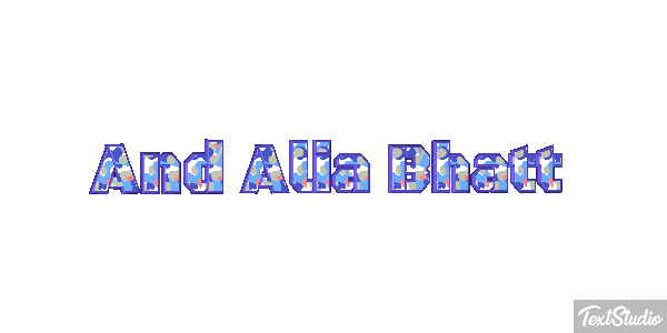 And Alia Bhatt Effetto testo