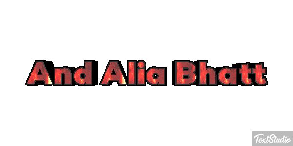 And Alia Bhatt Effetto testo