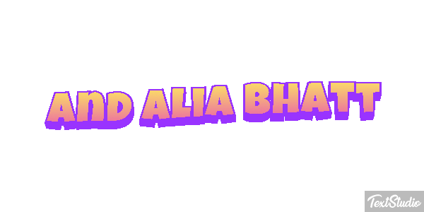 And Alia Bhatt Effetto testo