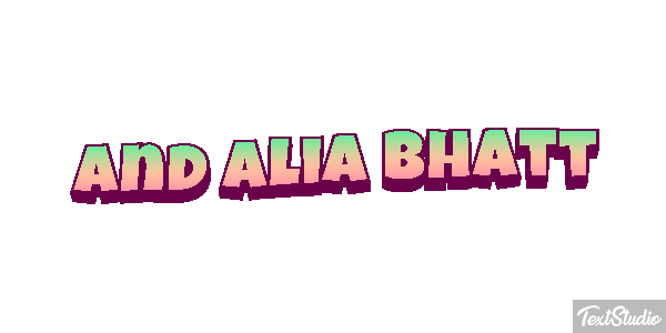 And Alia Bhatt Effetto testo