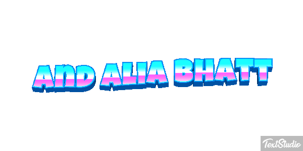 And Alia Bhatt Effetto testo