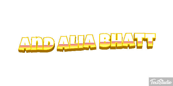 And Alia Bhatt Effetto testo