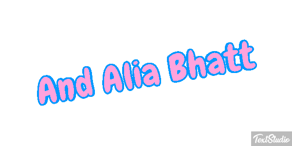 And Alia Bhatt Effetto testo