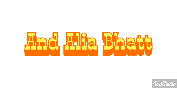 And Alia Bhatt Effetto testo