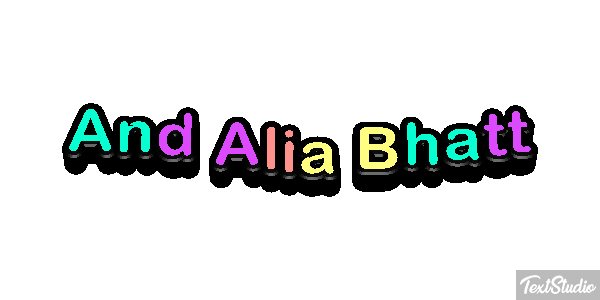 And Alia Bhatt Effetto testo