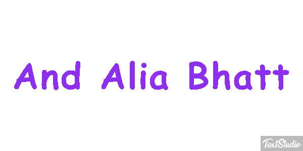 And Alia Bhatt Effetto testo