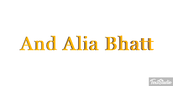 And Alia Bhatt Effetto testo
