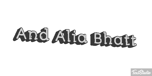 And Alia Bhatt Effetto testo