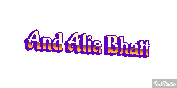 And Alia Bhatt Effetto testo