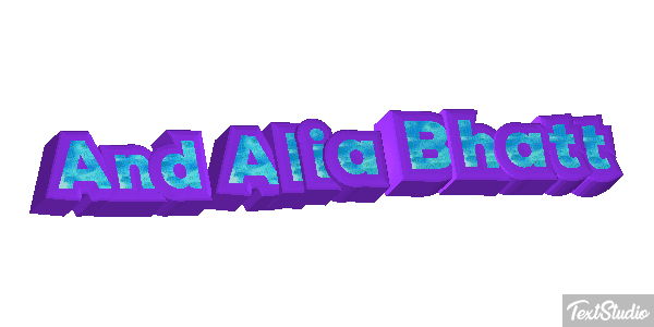 And Alia Bhatt Effetto testo