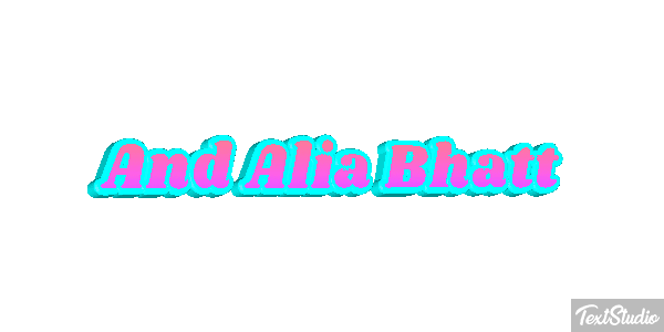 And Alia Bhatt Effetto testo