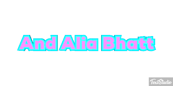 And Alia Bhatt Effetto testo